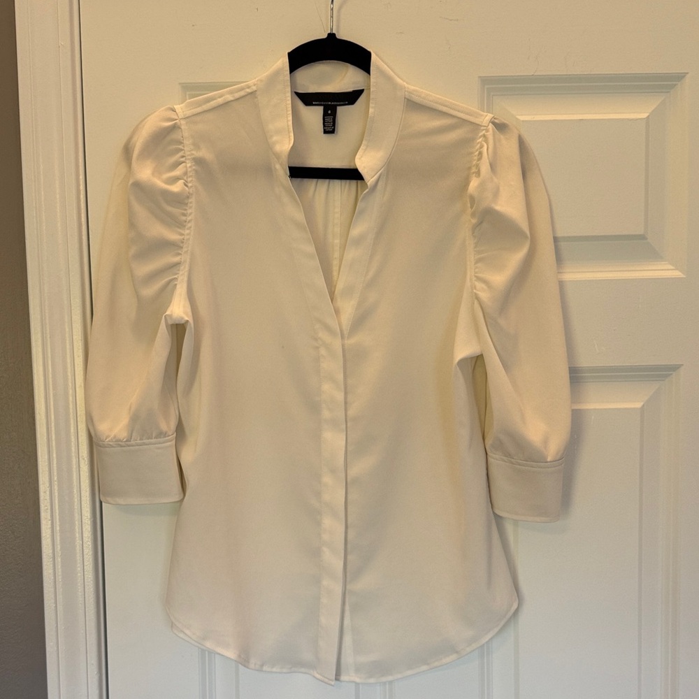 White House Black Market Cream Blouse